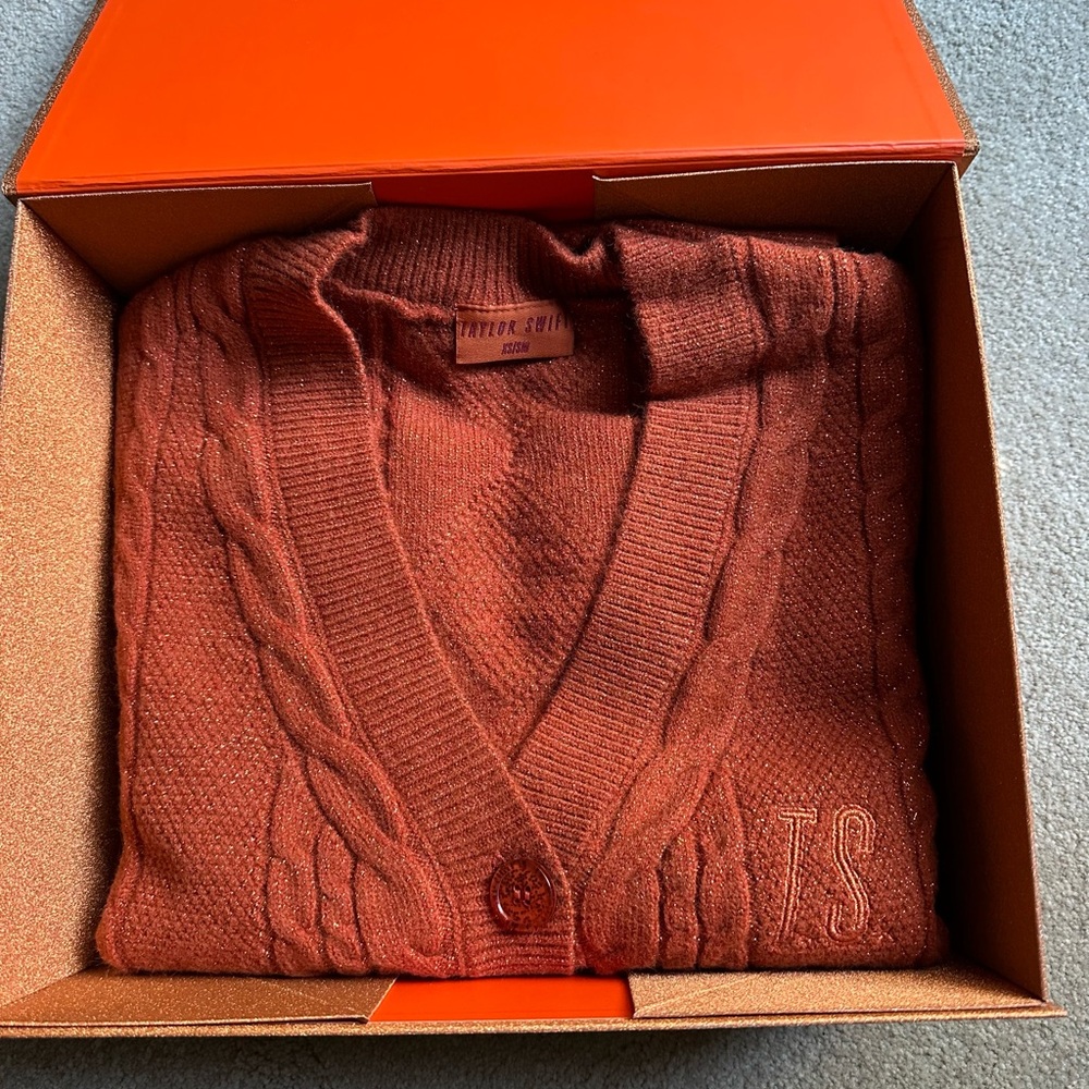 Taylor Swift Life of a Showgirl Boxed Set - Cardigan and CD, Size XS/S